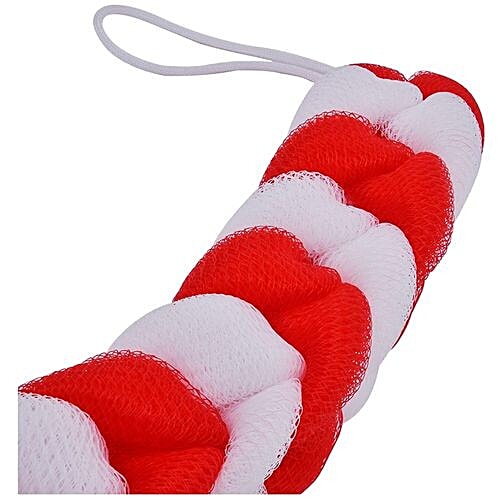 Panache Panache Shower Sponge - Red & White, Colour May Vary, 1 pc  