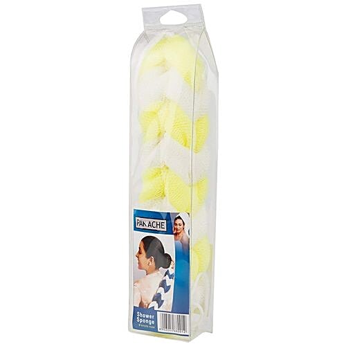 Panache Shower Sponge - Lemon & White, Colour May Vary, 1 pc  