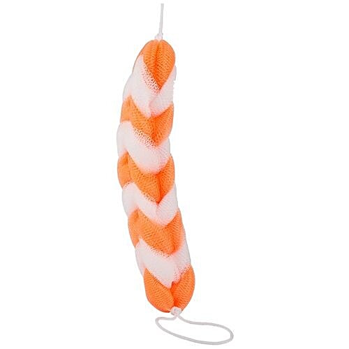 Panache Shower Sponge - Orange & White, Colour May Vary, 1 pc  