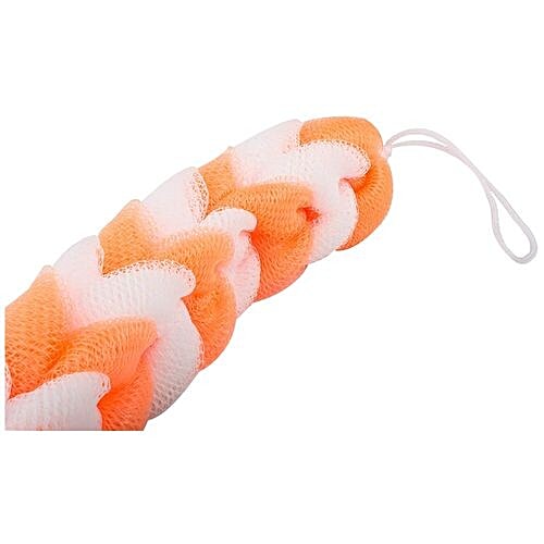 Panache Shower Sponge - Orange & White, Colour May Vary, 1 pc  