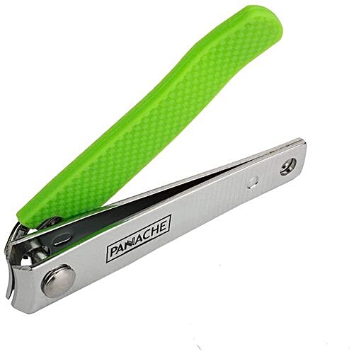 Panache Nail Clipper - Anti-Skid, Green, Color May Vary, 1 pc  