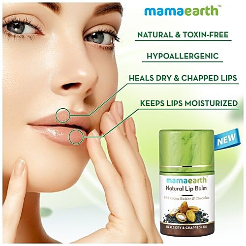 Mamaearth Natural Lip Balm With Cocoa Butter & Chocolate For Women & Men, 4.5 g  