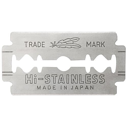 Bombay Shaving Company Feather Razor Blades - Platinum Coated, 20 pcs For One Stroke Shaves