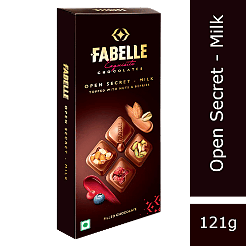 Buy Fabelle Exquisite Open Secret Chocolates Milk Topped With Nuts