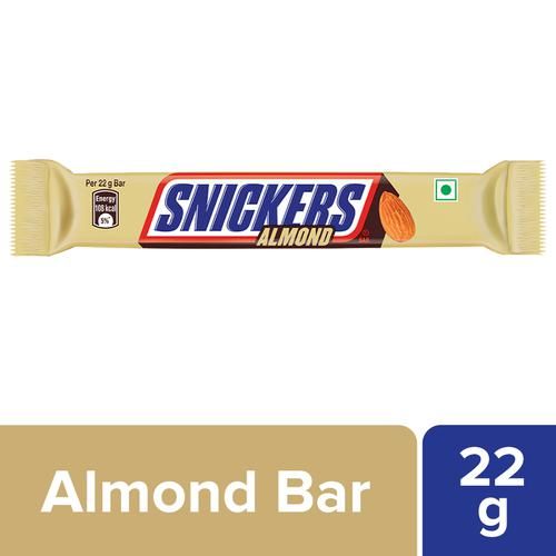 Snickers Almond Filled Chocolate Bar, 22 g Pouch Perfect TV Snack