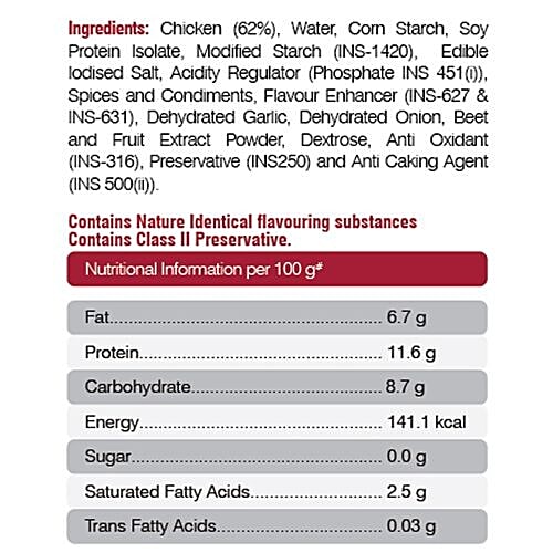 Keventer Smoked - Franks, 250 g  Zero Sugar