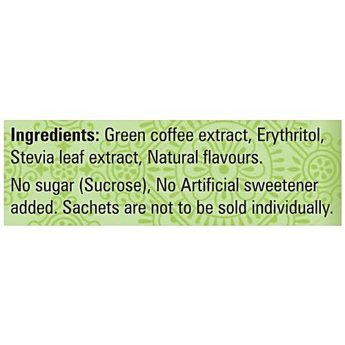 Zindagi Instant Green Coffee With Lemon Extracts & Stevia, 20 Sachets Fortified with Antioxidant GCA