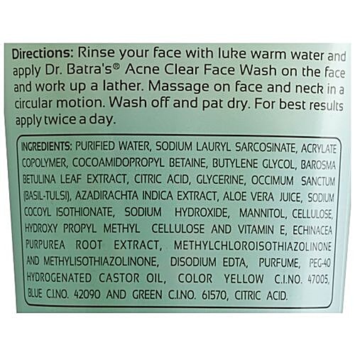 dr batra face wash for pimples
