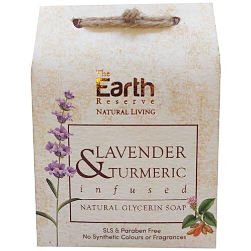 The Earth Reserve Lavender & Turmeric Infused Natural Glycerin Soap, 100 g  
