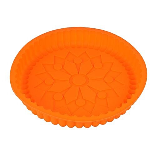DP Silicone Cake Baking Mould, Flower Shaped - Orange, BB 157, 1 pc  