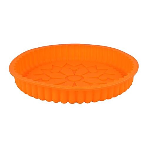 DP Silicone Cake Baking Mould, Flower Shaped - Orange, BB 157, 1 pc  