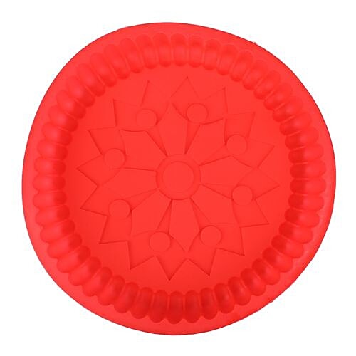 DP Silicone Cake Baking Mould, Flower Shaped - Red, BB 157, 1 pc  
