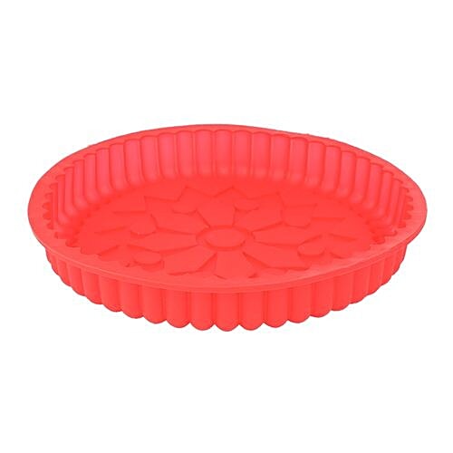 DP Silicone Cake Baking Mould, Flower Shaped - Red, BB 157, 1 pc  
