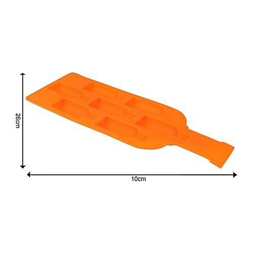 DP Silicone Ice Tray Mould, Bottle Shaped - Orange, BB 134, 1 pc  