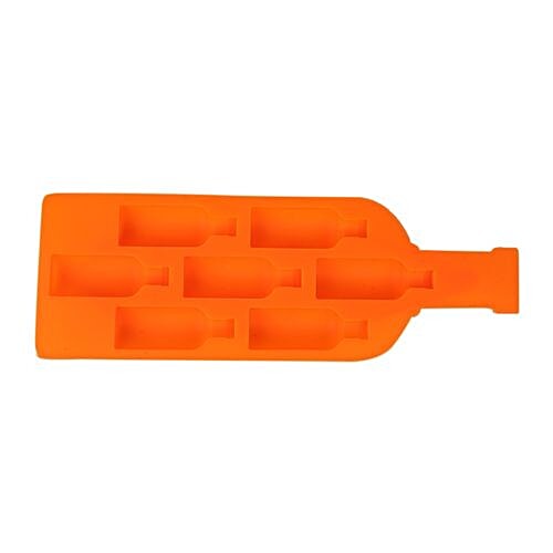 DP Silicone Ice Tray Mould, Bottle Shaped - Orange, BB 134, 1 pc  