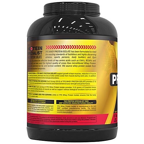 The Protein Specialist Whey Protein Isolate - Milk Chocolate, 1 kg No Added Sugar