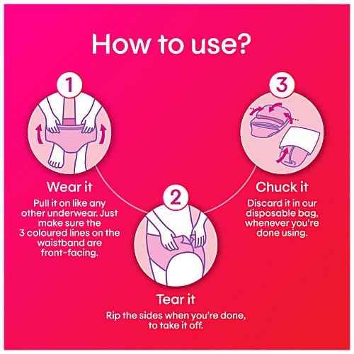 Kotex Overnight Period Panties - 360 Degree Anti-Leakage Protection, M/L, 10 pcs