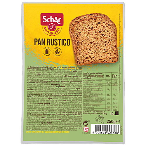 Schar Pan Rustico Gluten Free Bread, 250 g  
