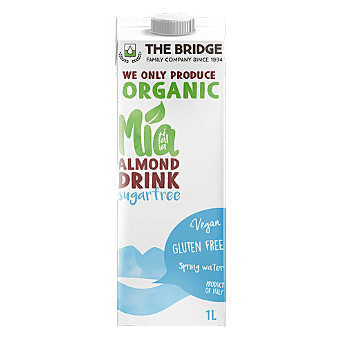The Bridge Bio Organic Almond Drink - Gluten & Sugar Free, 1 L Tetra Pak 