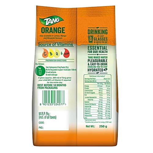 Tang Orange Instant Drink Mix, 250 g