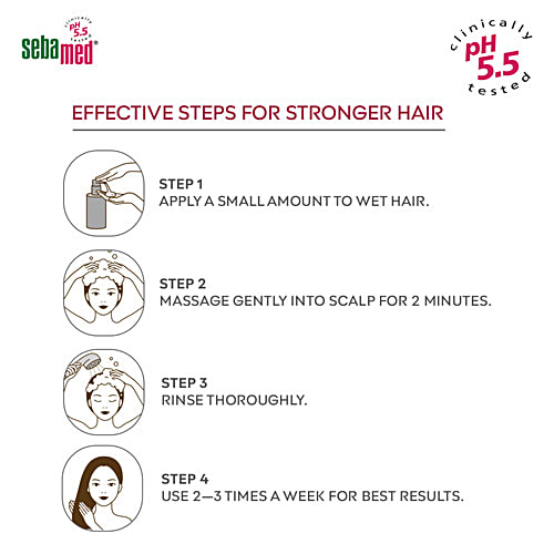Sebamed Anti Hairloss Shampoo - pH 5.5, NHE Formula, Hair Loss Control, 200 ml pH 5.5 Clinically proven to Reduce Hair loss, NHE Formula, Caffeine, Dermatologically & clinically tested