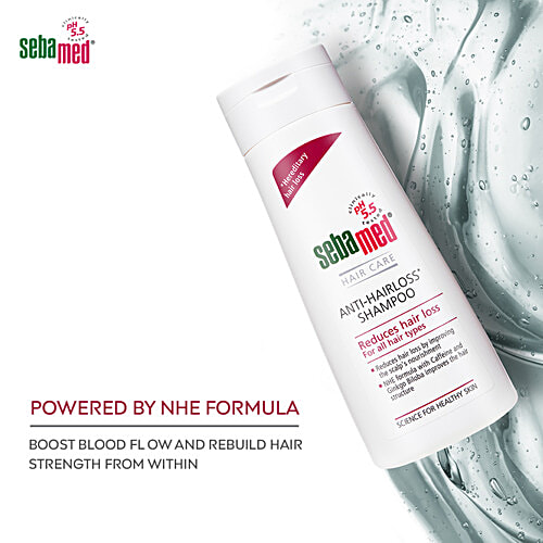 Sebamed Anti Hairloss Shampoo - pH 5.5, NHE Formula, Hair Loss Control, 200 ml pH 5.5 Clinically proven to Reduce Hair loss, NHE Formula, Caffeine, Dermatologically & clinically tested