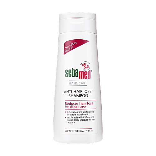 Sebamed Anti Hairloss Shampoo - pH 5.5, NHE Formula, Hair Loss Control, 200 ml pH 5.5 Clinically proven to Reduce Hair loss, NHE Formula, Caffeine, Dermatologically & clinically tested