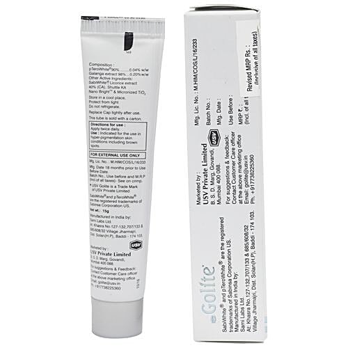 Golite Natural Skin Lightening Cream With Sunscreen, 15 g  