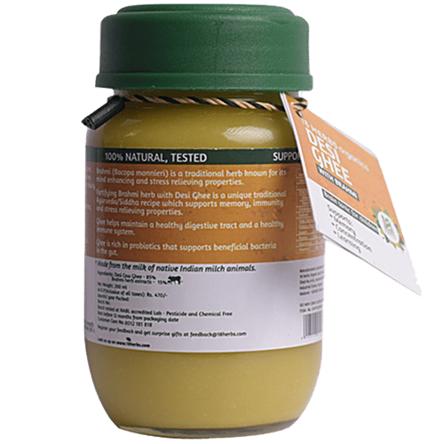 18 Herbs Organics Desi Ghee/Tuppa With Brahmi, 200 ml  Rich in Probiotics