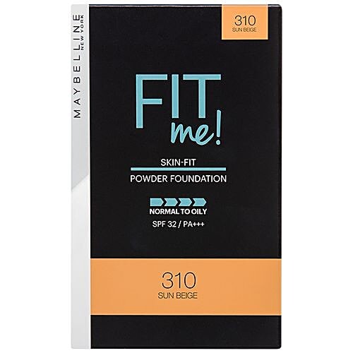 Maybelline New York Fit Me Two Way Cake - Powder Foundation, 9 g 310 Sun Beige 