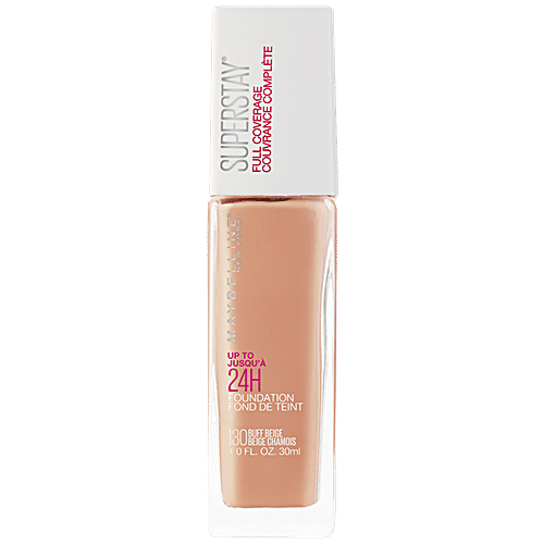 Maybelline New York Super Stay Full Coverage Liquid Foundation, Up To 24 hours, 30 ml 130 Buff Beige 