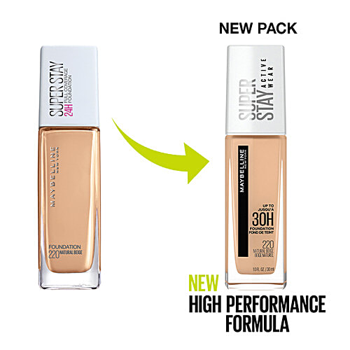 Maybelline New York Super Stay Full Coverage Liquid Foundation, Up To 24 hours, 30 ml 220 Natural Beige 