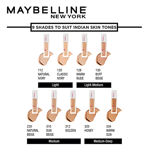 Maybelline New York Super Stay Full Coverage Liquid Foundation, Up To 24 hours, 30 ml 310 Sun Beige 