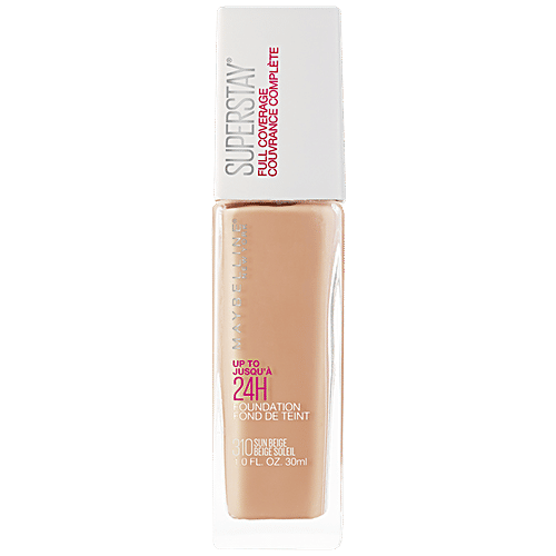 Maybelline New York Super Stay Full Coverage Liquid Foundation, Up To 24 hours, 30 ml 310 Sun Beige 