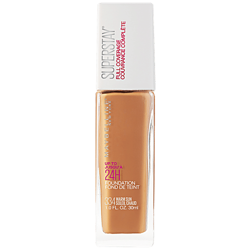 Maybelline New York Super Stay Full Coverage Liquid Foundation, Up To 24 hours, 30 ml 334 Warm Sun 