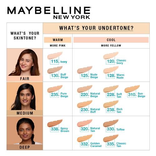 Maybelline New York Fit Me Matte+Poreless Liquid Foundation - 128 Warm Nude, 18 ml Tube 