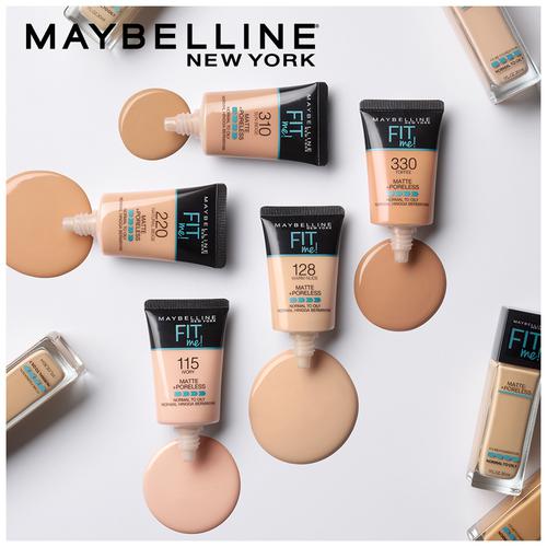 Maybelline New York Fit Me Matte+Poreless Liquid Foundation - 128 Warm Nude, 18 ml Tube 