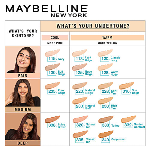 Maybelline New York Fit Me Matte+Poreless Liquid Foundation - 128 Warm Nude, 18 ml Tube 