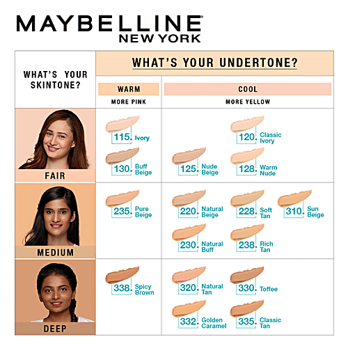 Maybelline New York Fit Me Matte+Poreless Liquid Foundation - 310 Sun Beige, 18 ml Tube 