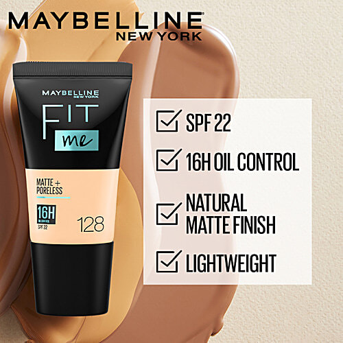 Maybelline New York Fit Me Matte+Poreless Liquid Foundation - 310 Sun Beige, 18 ml Tube 