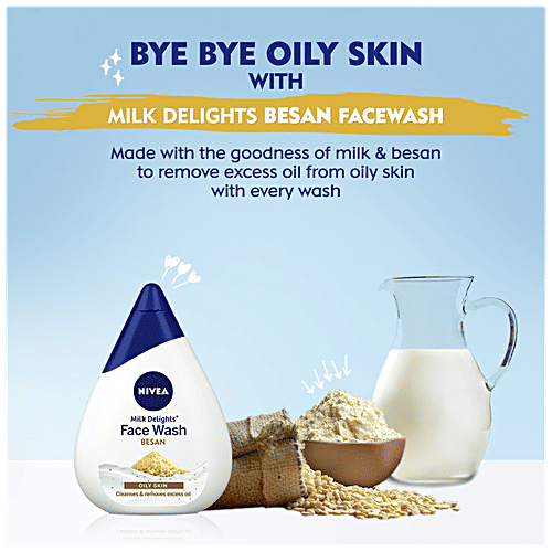 Nivea Milk Delights Face Wash With Besan For Oily Skin, 100 ml  