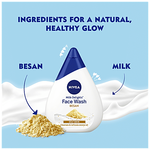 Nivea Milk Delights Face Wash With Besan For Oily Skin, 100 ml  