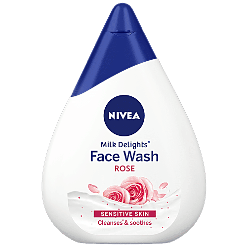 Nivea Milk Delights Face Wash With Rose For Sensitive Skin, 50 ml  