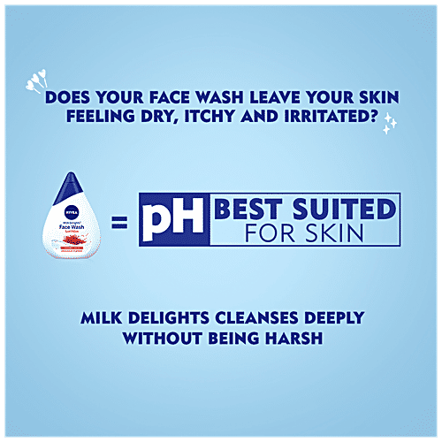 Nivea Milk Delights Face Wash With Saffron For Normal Skin, 50 ml  