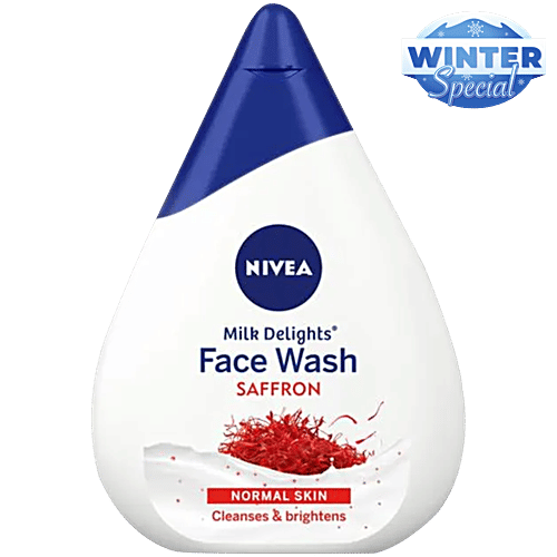 Nivea Milk Delights Face Wash With Saffron For Normal Skin, 50 ml  