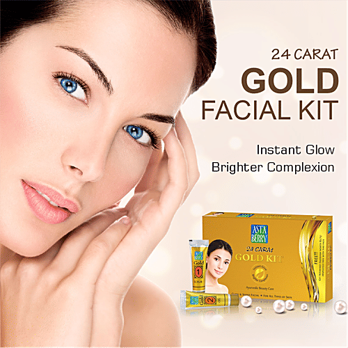 Astaberry Gold Mini Facial Kit 5 Steps, 100 g Get Face Wash Free Worth Rs 75/- 