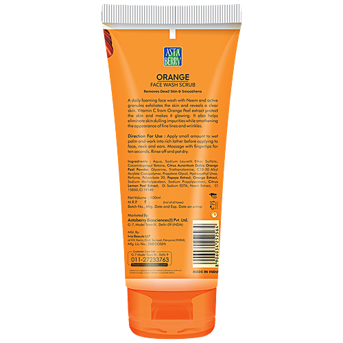 Astaberry Vitamin C Face Wash Scrub, 100 ml GET FREE Fairness Creme
