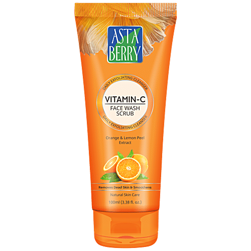 Astaberry Vitamin C Face Wash Scrub, 100 ml GET FREE Fairness Creme