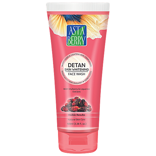 Astaberry Detan Skin Whitening Face Wash, 100 ml GET FREE Fairness Creme 