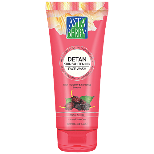 Astaberry Detan Skin Whitening Face Wash, 100 ml GET FREE Fairness Creme 